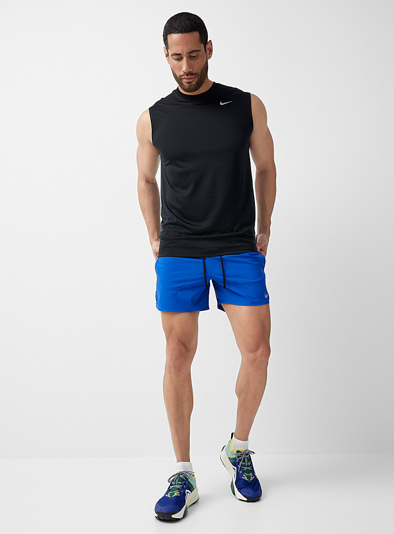Buy Men'S Recycled Polyester Gym Shorts With Zip Pockets - Plain Black  Online