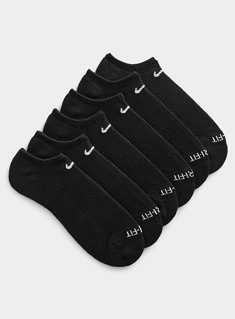 Nike Black Everyday Plus ped socks 6-pack for men