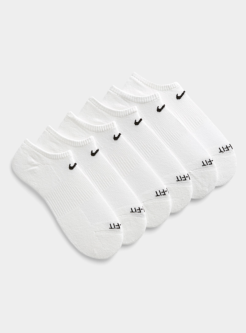 Nike Men's Bag Cotton Quarter Cut Socks (6 Pack) (Large (shoe size 8-12),  White)