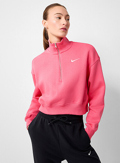 Phoenix half-zip cropped sweatshirt