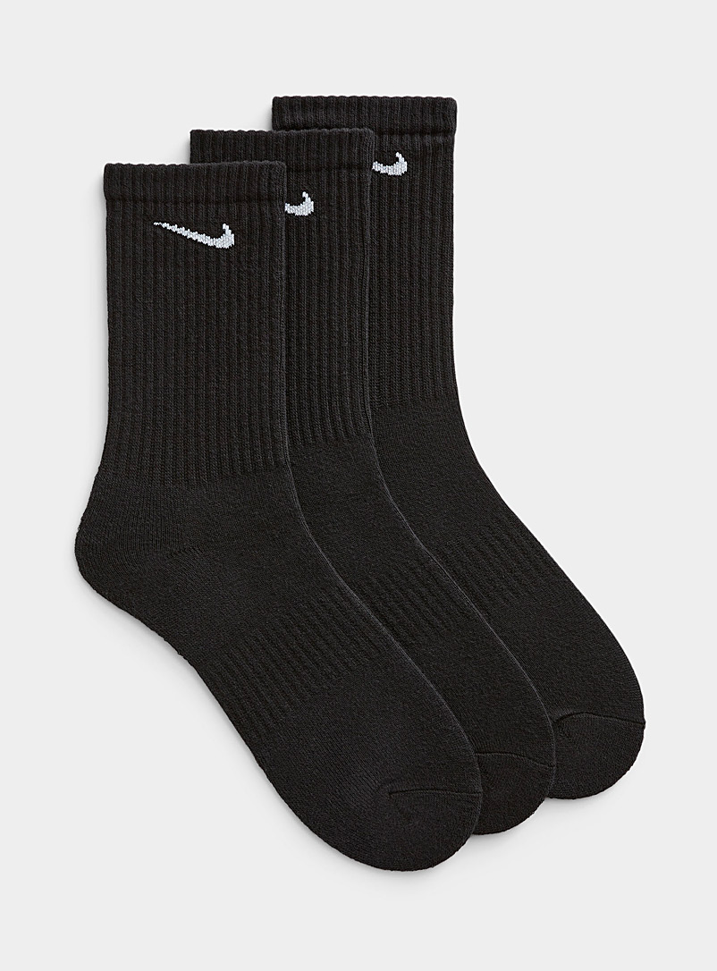 Nike Black Everyday black socks 3-pack for men