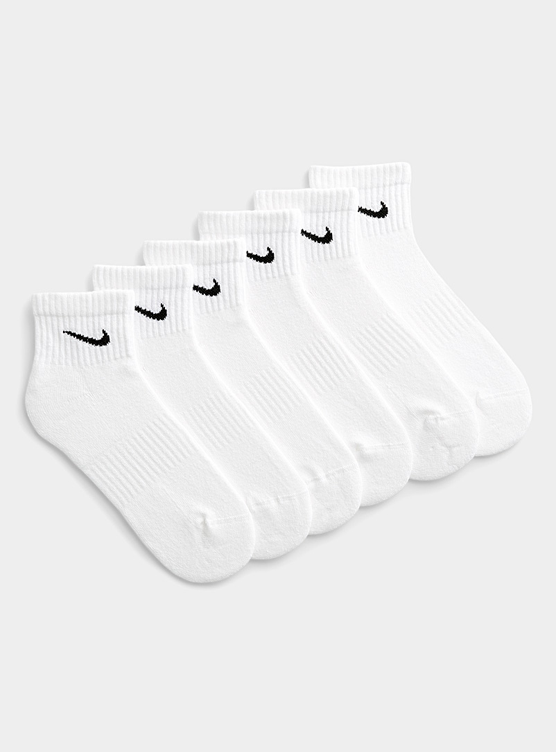 Nike White Everyday ankle socks 6-pack for men