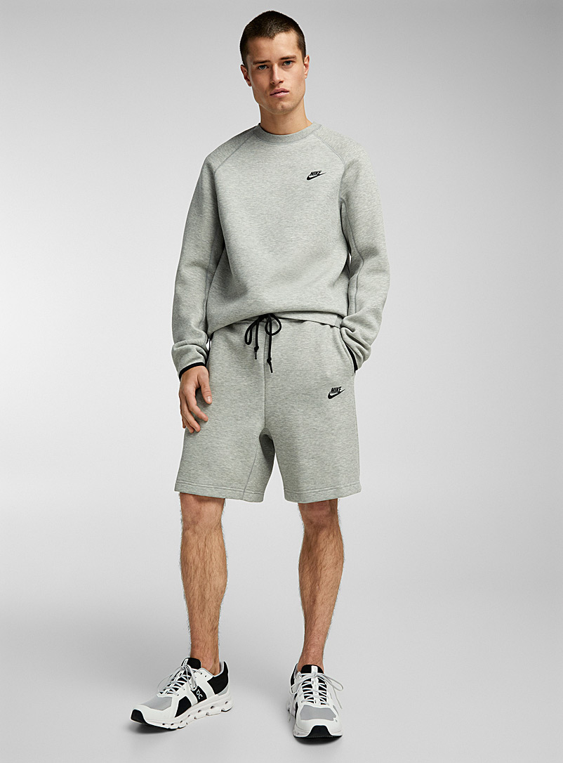 Nike Light Grey Tech Fleece short for men