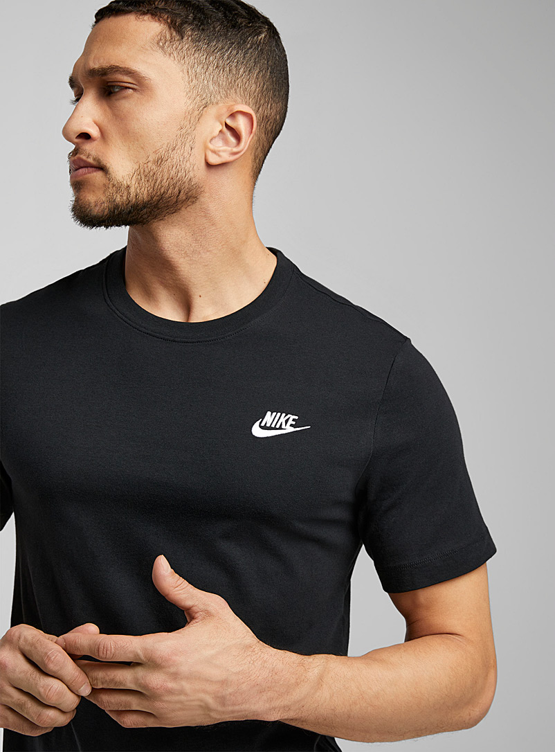 Nike Black Club embroidered logo tee for men