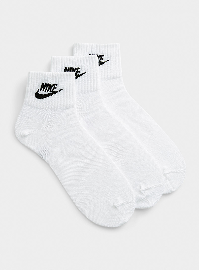 Nike White Everyday Essential socks Set of 3 for men