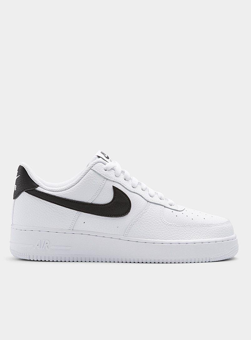Nike White White and black Air Force 1 '07 sneakers Men for men