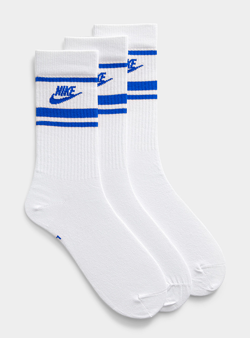 Nike: Les chaussettes athlétiques rétro Emballage de 3 Bleu pour homme