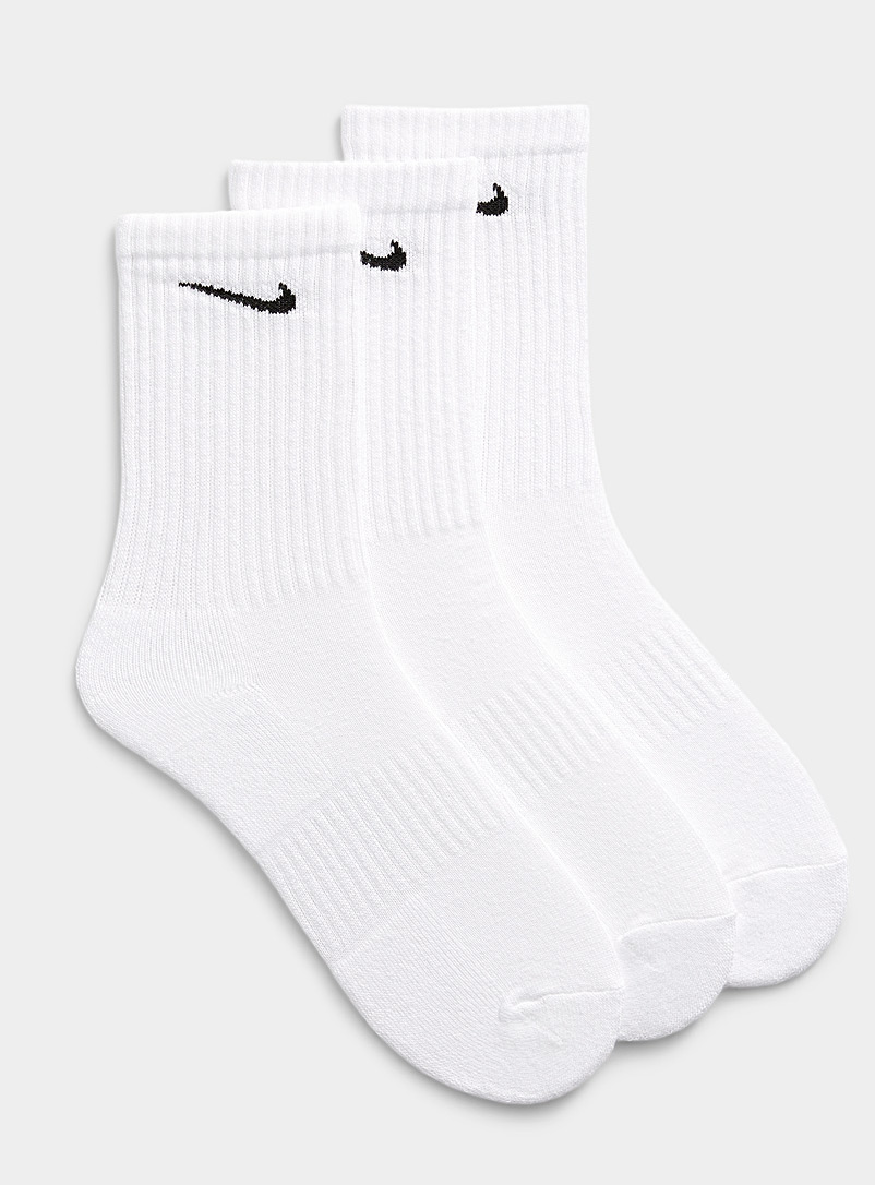 Nike White Everyday Plus socks 3-pack for men