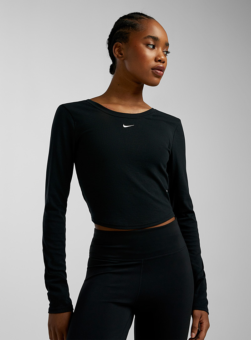 Nike Black Scoop-back fitted top for women