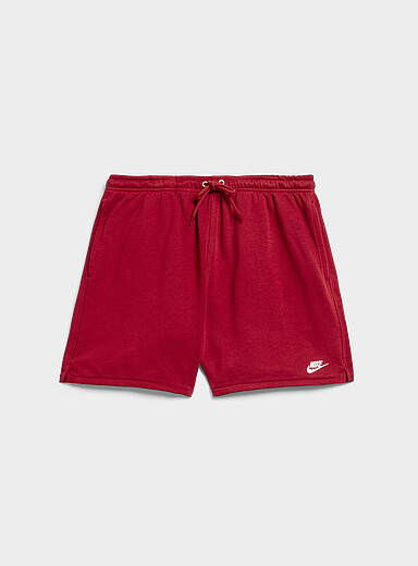 Nike: Le short Flow envers ratin&eacute; Rouge pour homme