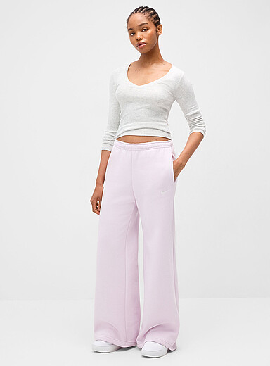 Nike: Le pantalon sweat uni Studio Lilas pour femme