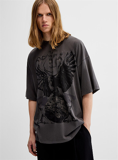 Eagle print basketball T-shirt <b>Oversized fit</b>