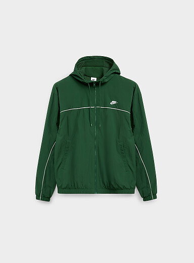 Nike: La veste lis&eacute;r&eacute;e r&eacute;tro &agrave; capuche Nike Club Vert pour homme