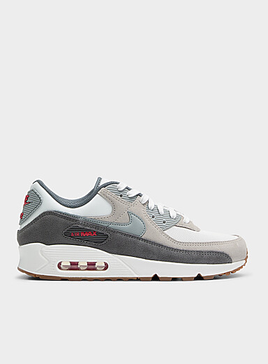 Le sneaker Air Max 90 Premium gris et blanc Homme