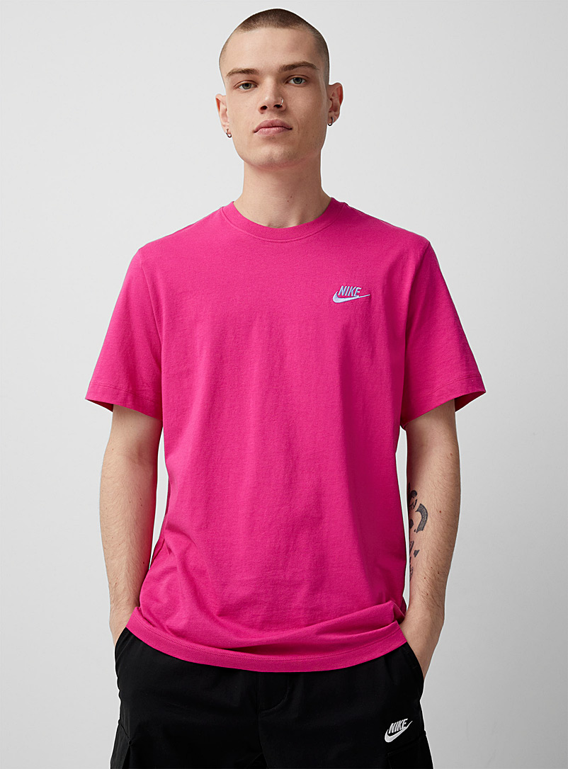 Nike Dusky Pink Embroidered Swoosh T-shirt for men