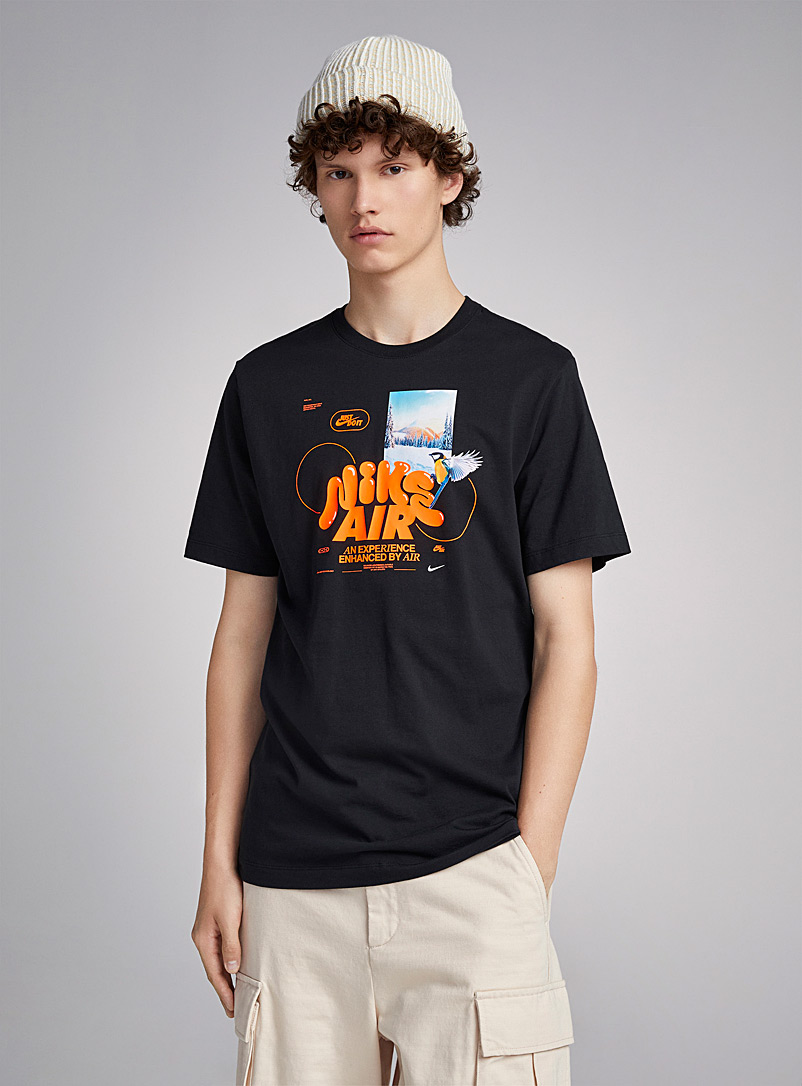 Nike: Le t-shirt Air imprimé Noir pour homme