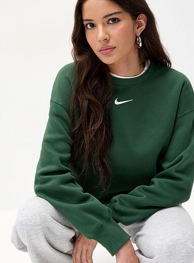 Le sweat &eacute;paules tombantes logo centr&eacute;