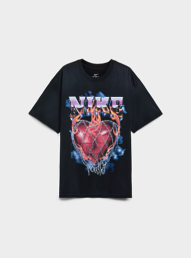 Chained heart graphic T-shirt