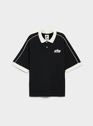 Club contrast-collar boxy polo