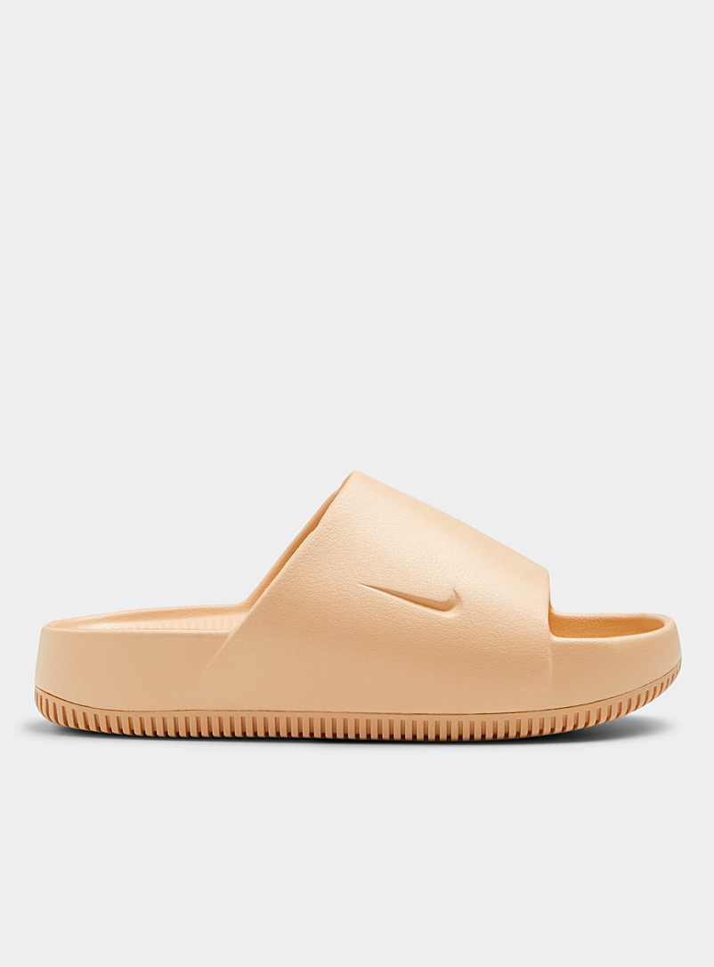 Nike: La sandale slide Calm Femme Beige crème pour femme