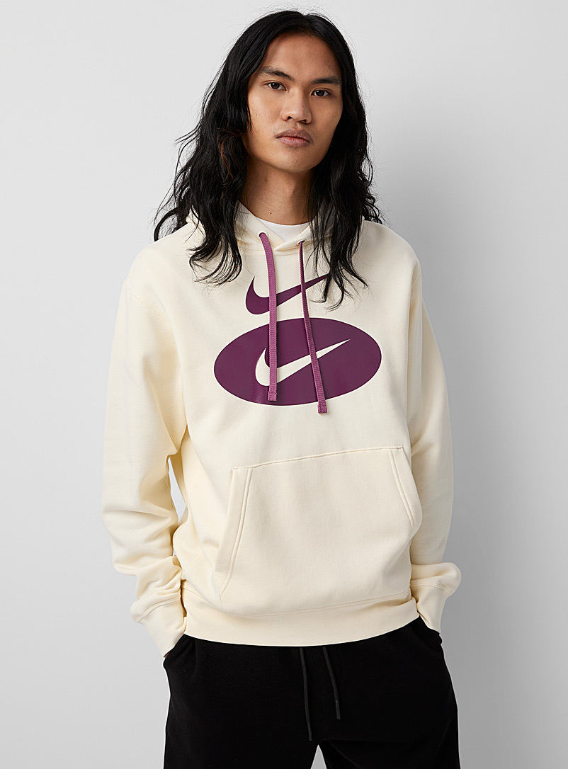 Nike Ivory White Double Swoosh hoodie for men