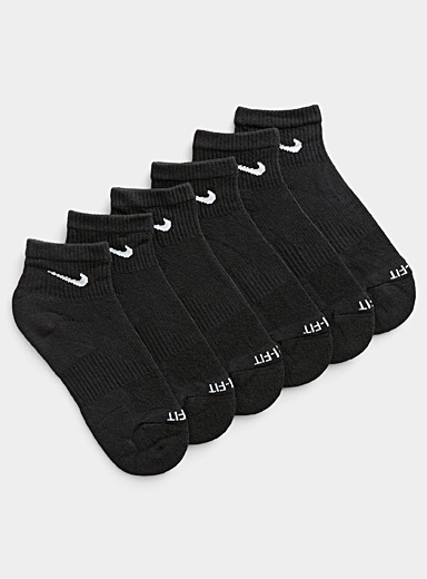 Nike - Everyday Plus Ankle Socks Set of 6 (Women, Black, Small)