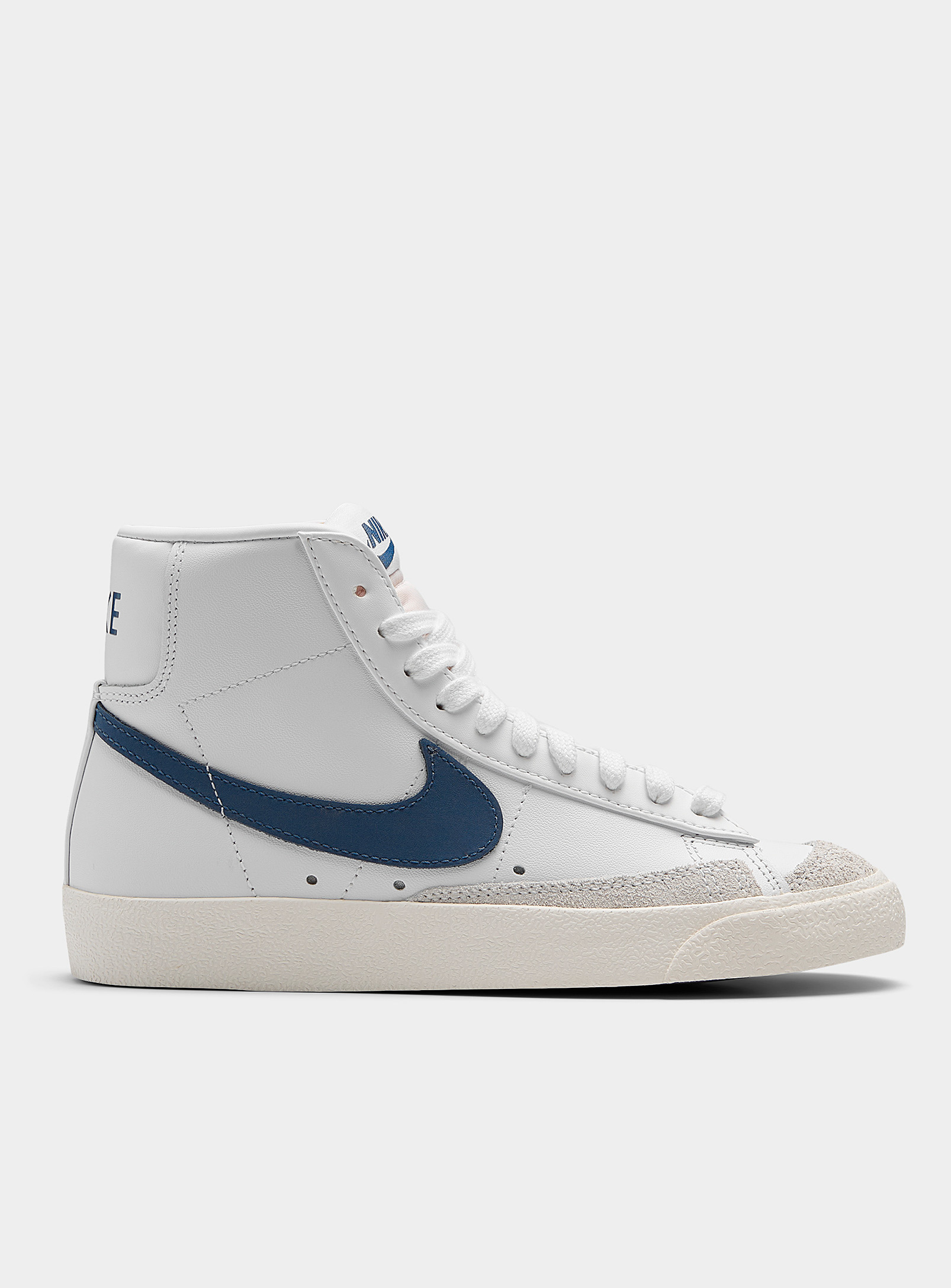 Nike Blazer Mid '77 Sneakers In White With Blue Detail