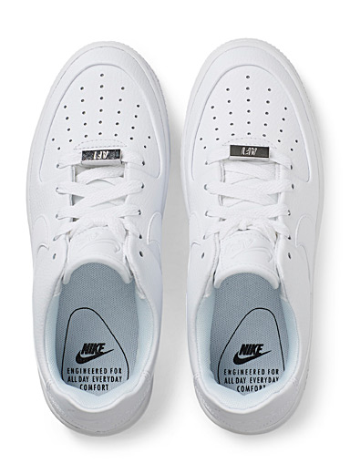 nike air force 1 sage low platform sneaker white