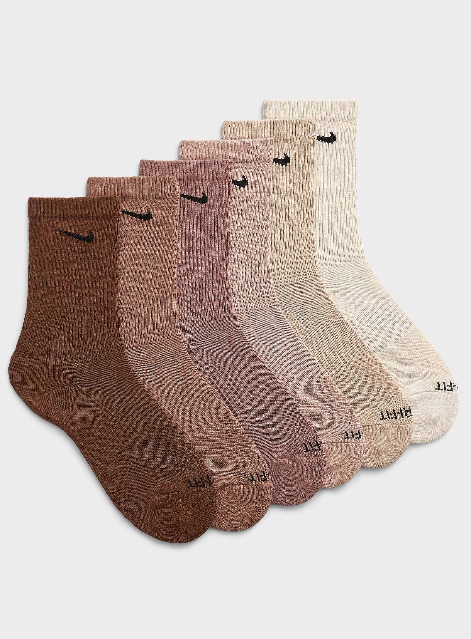 Nike - Everyday Plus colourful socks 6-pack (Men, Beige, LARGE)