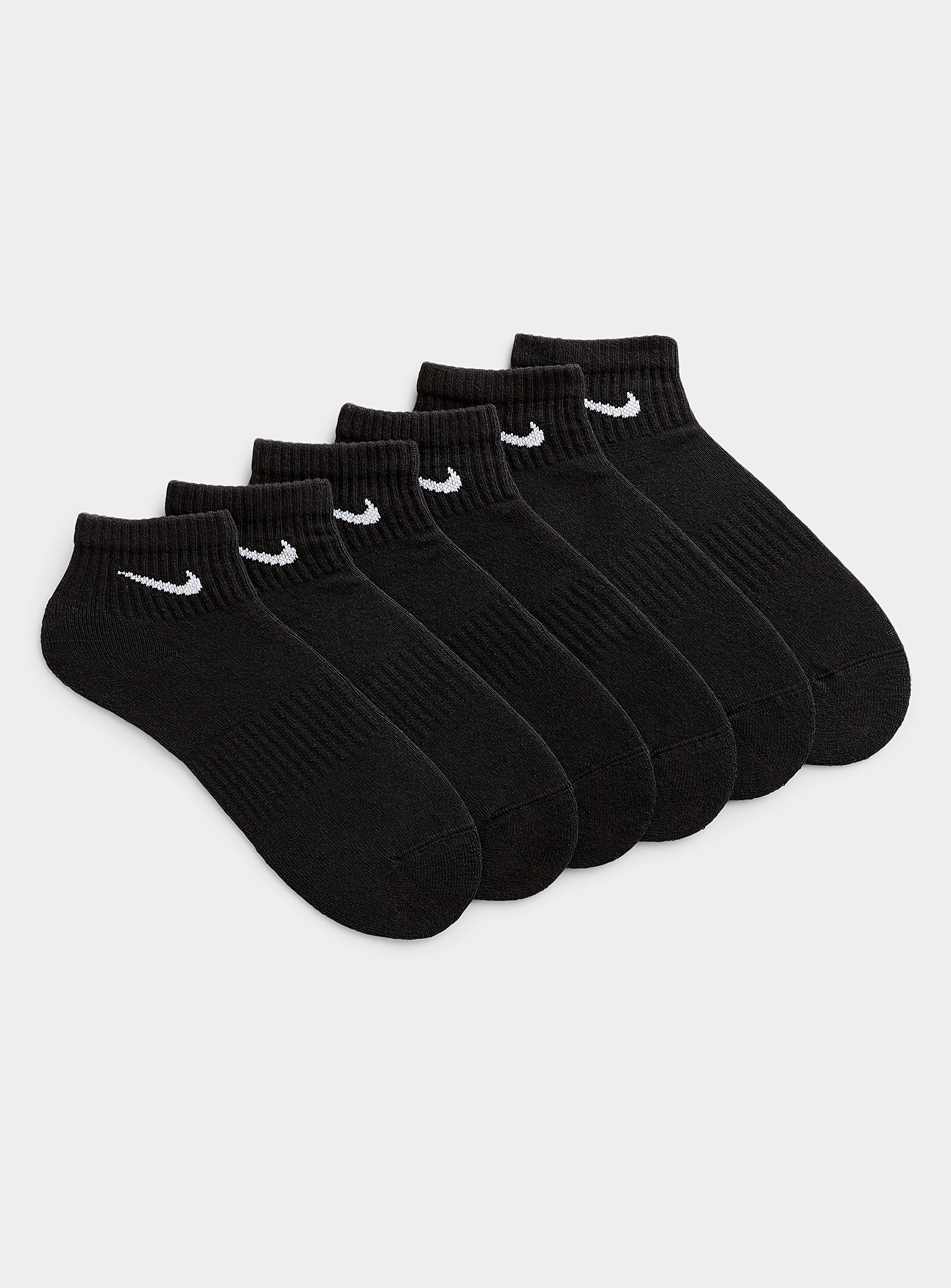 Nike Everyday Black Ankle Socks 6-pack