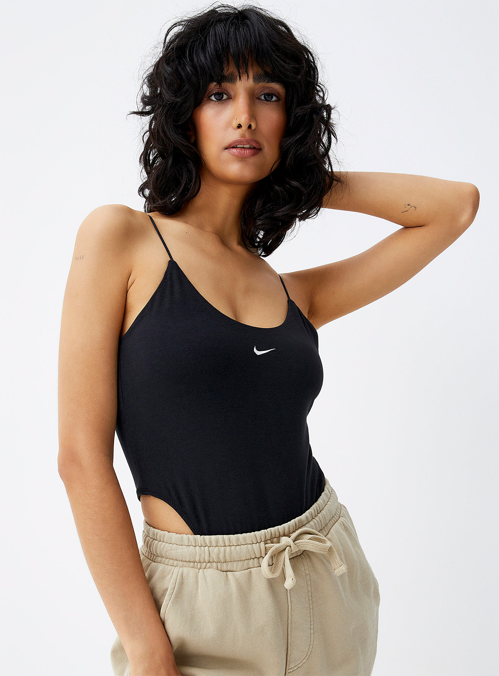 Nike Mini-logo Bodysuit In Black