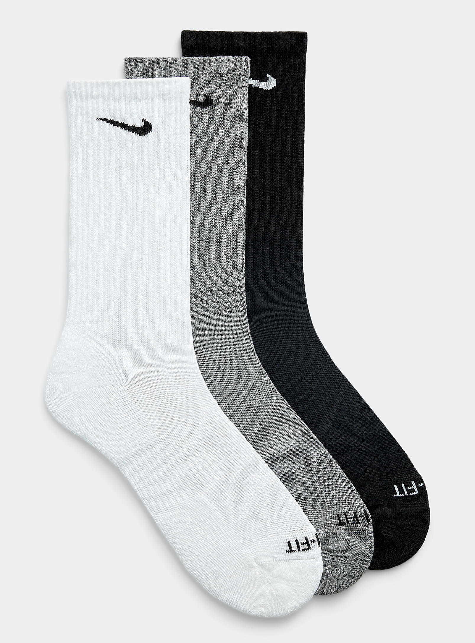 Nike Solid Everyday Plus Socks 3-pack In Multi