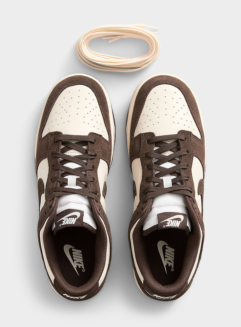 Ivory and brown Dunk Low Retro sneakers Men product image 3