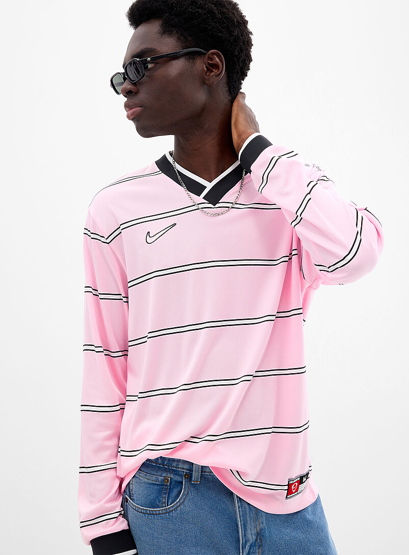 Horizontal-Stripe Sports Jersey