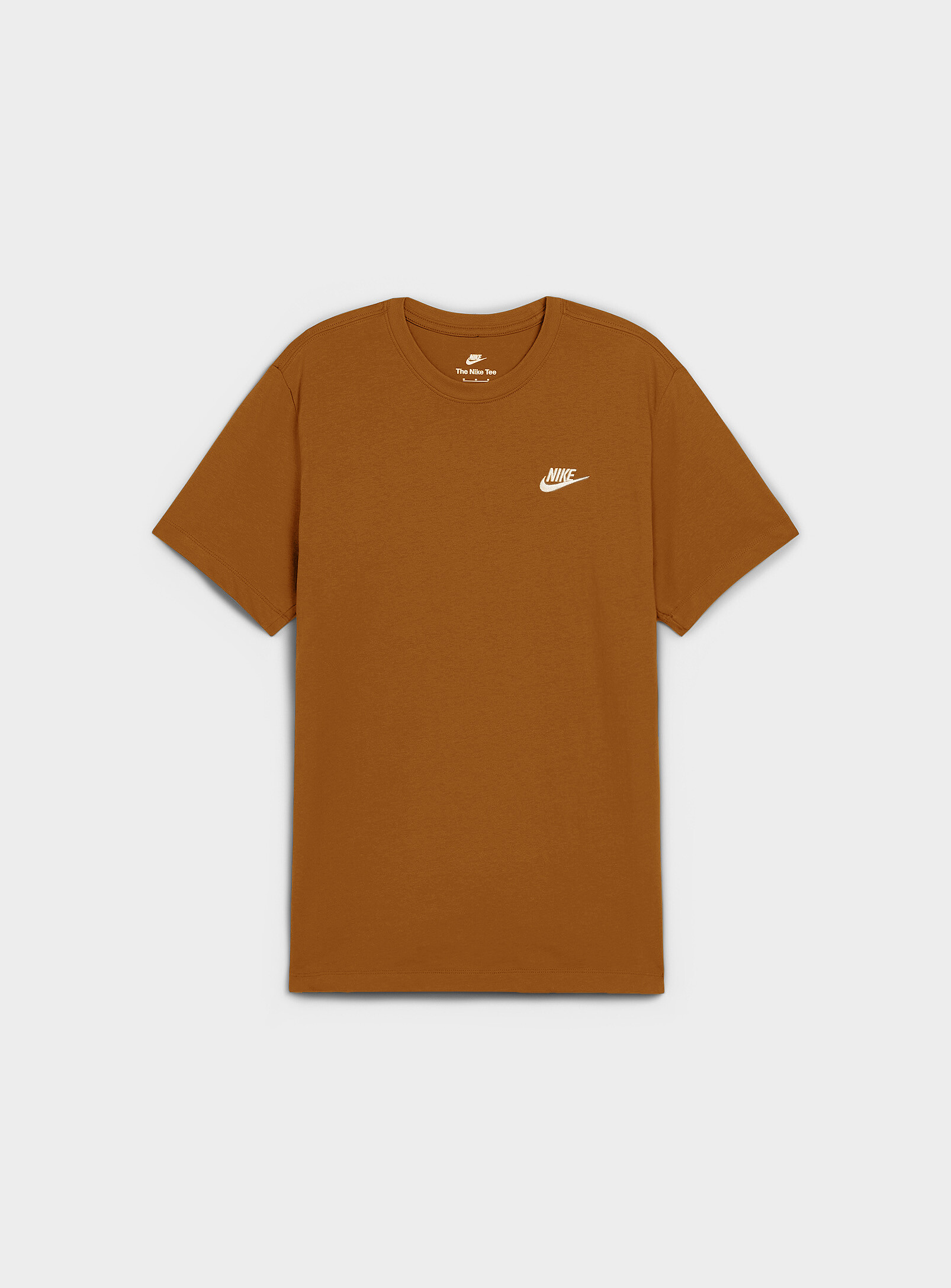 Nike - Small logo Sportswear Club T-shirt (Men, Orange, LARGE)