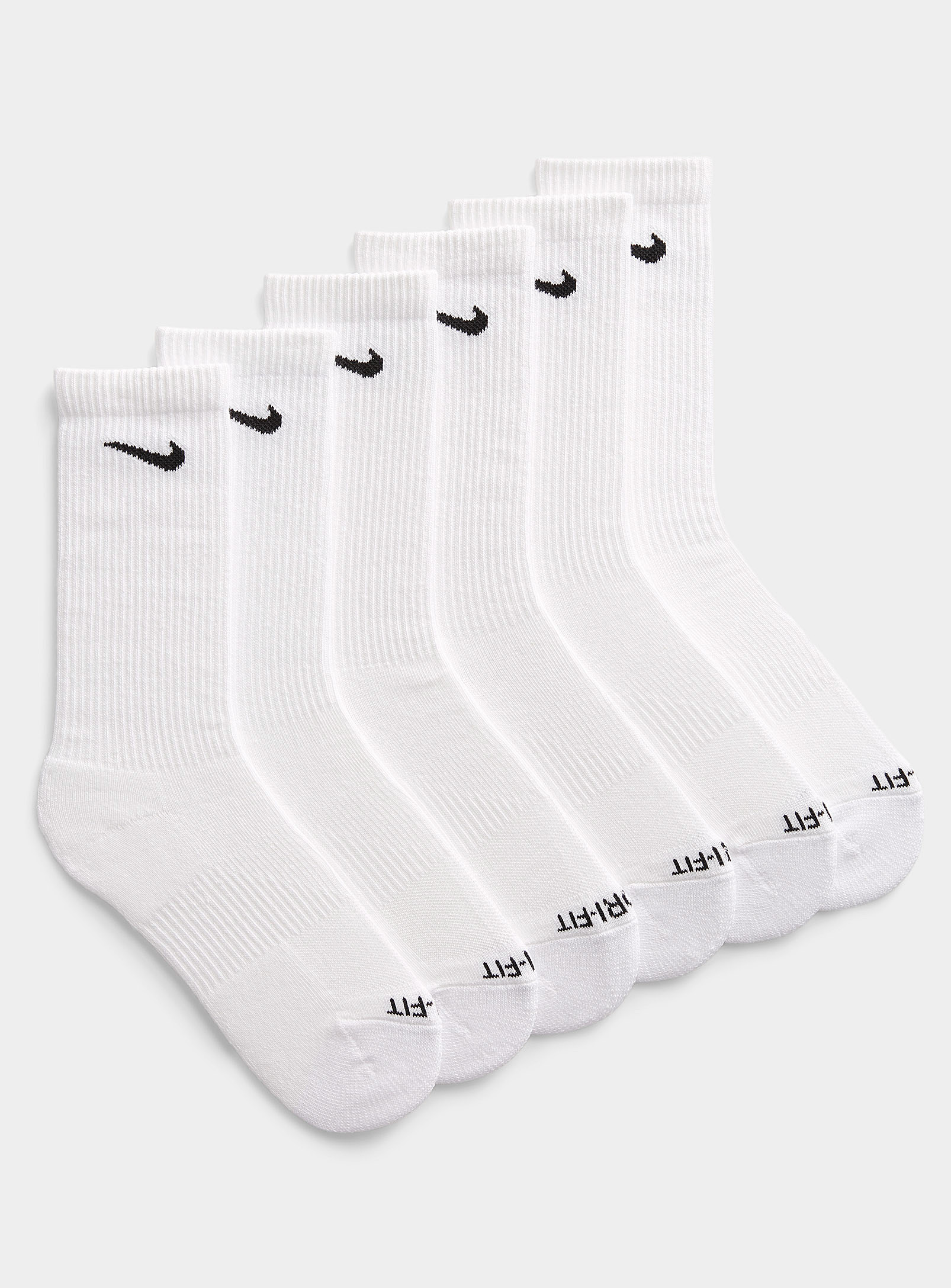 Shop Nike Everyday Plus Logo Padded Socks Set Of 6 In White