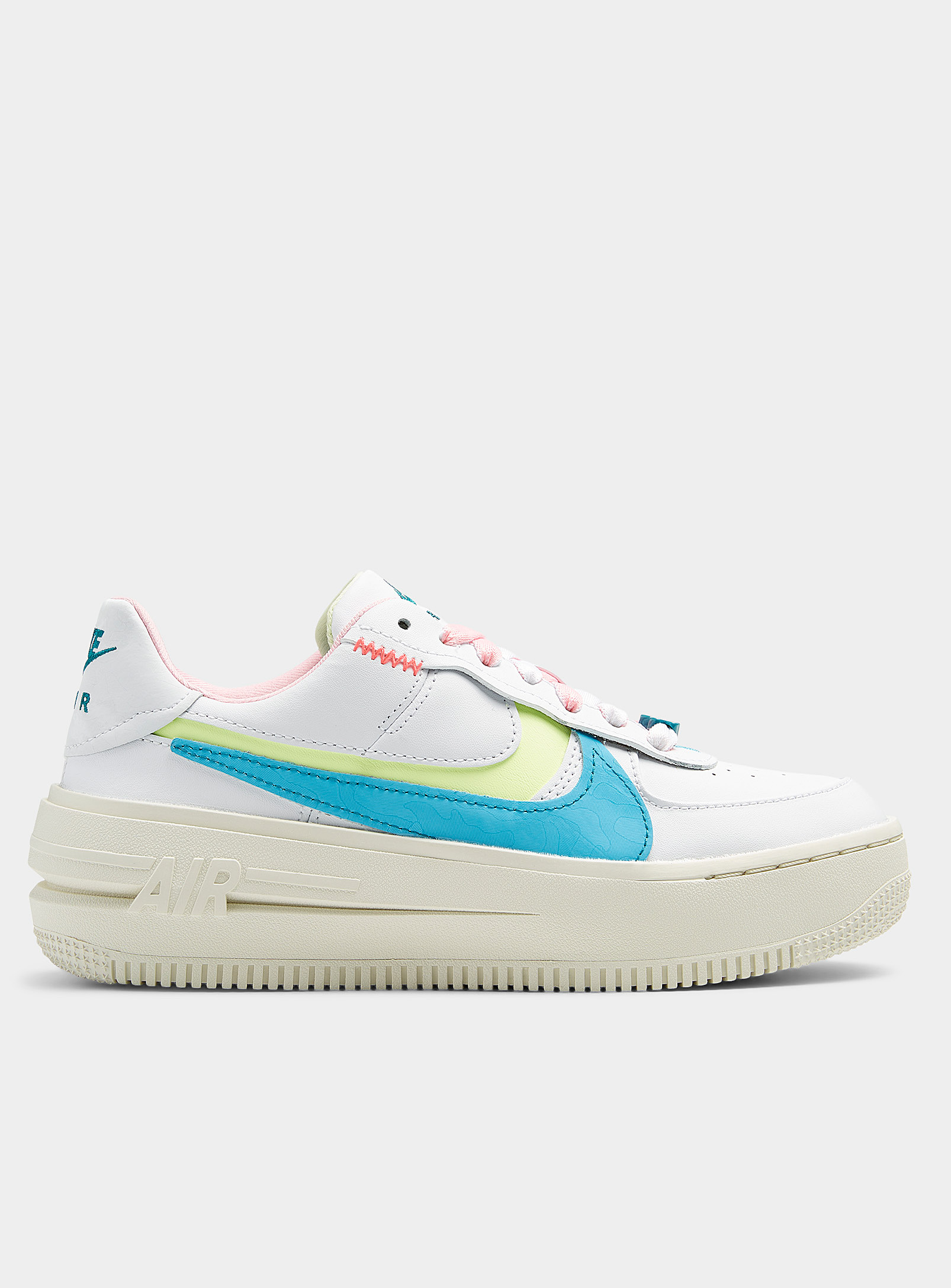 NIKE AIR FORCE 1 PLT.AF.ORM WHITE-BALTIC BLUE SNEAKERS WOMEN