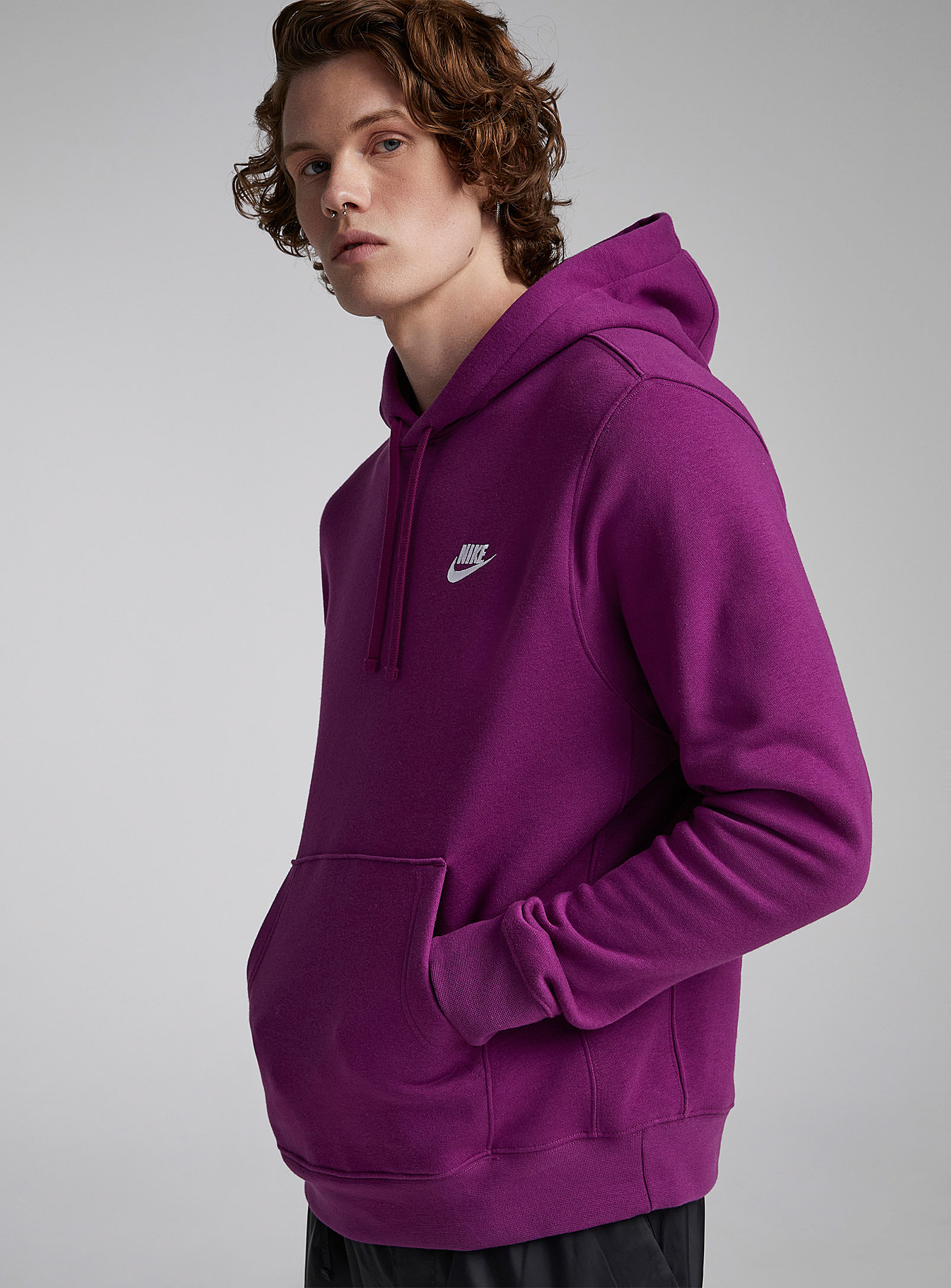 Shop Nike Sportswear Club Fleece Hoodie In Lilacs