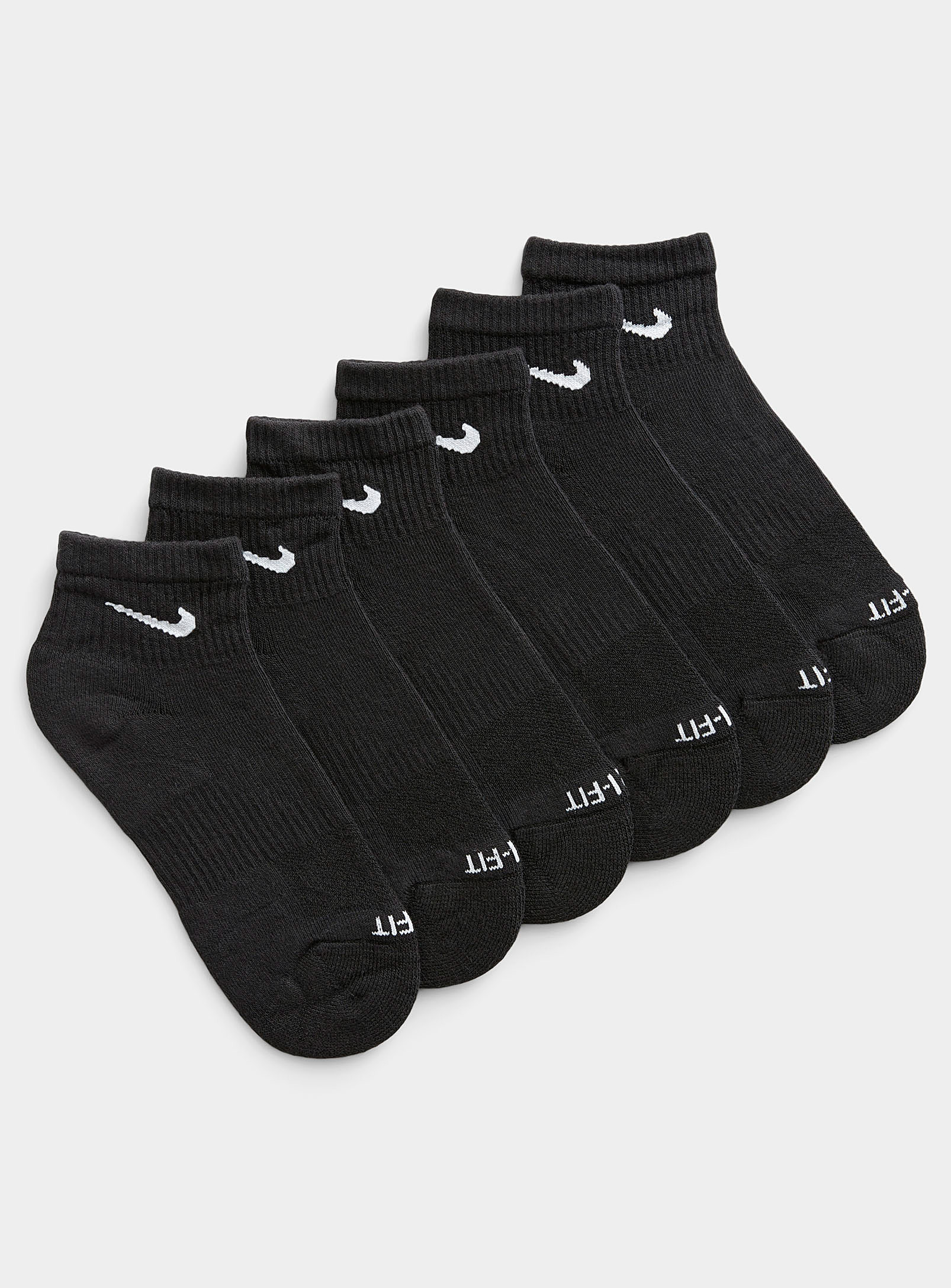 Nike - Everyday Plus ankle socks Set of 6 (Women, Black, MEDIUM)