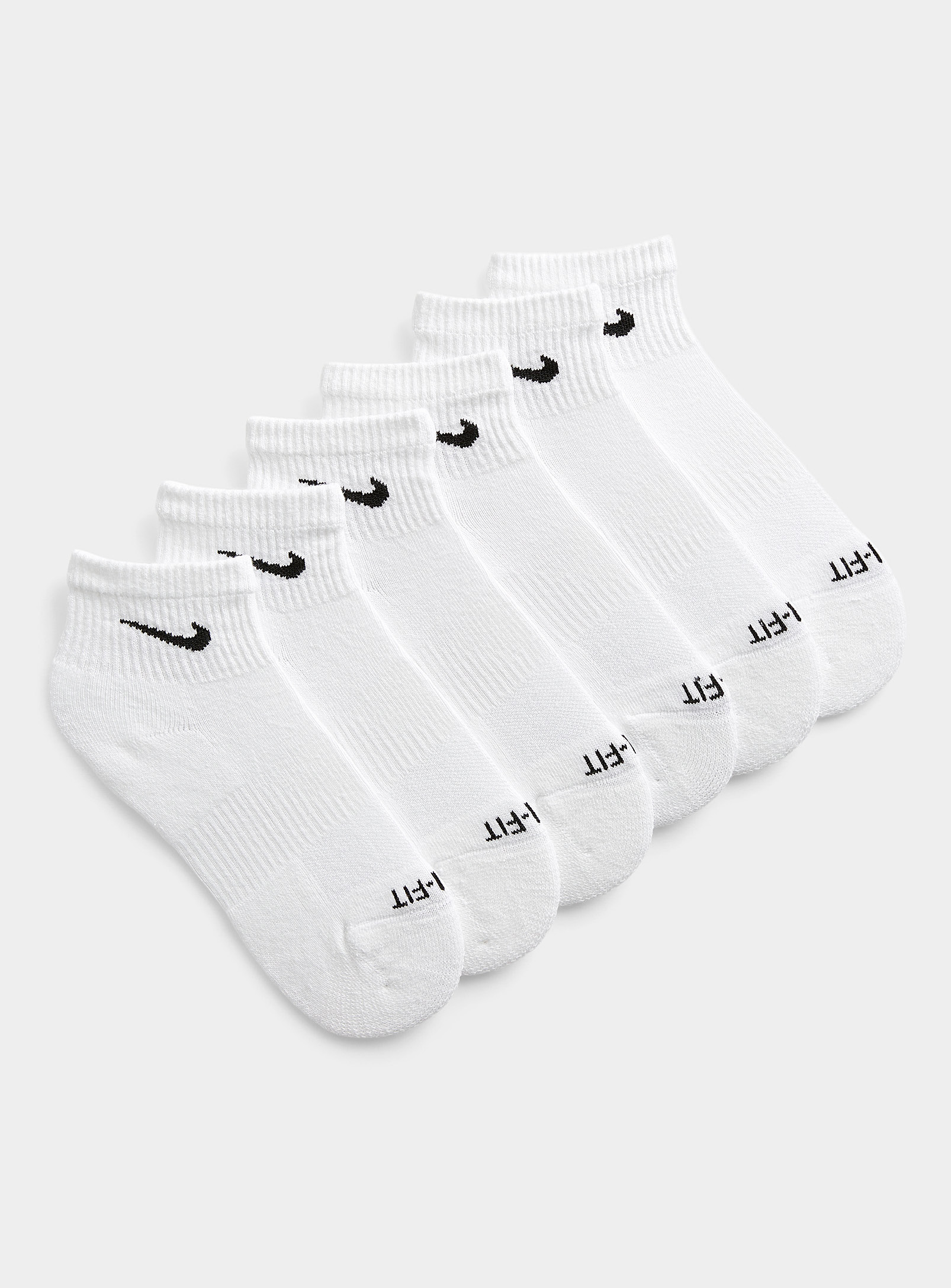 Nike Everyday Plus Ankle Socks Set Of 6 In White