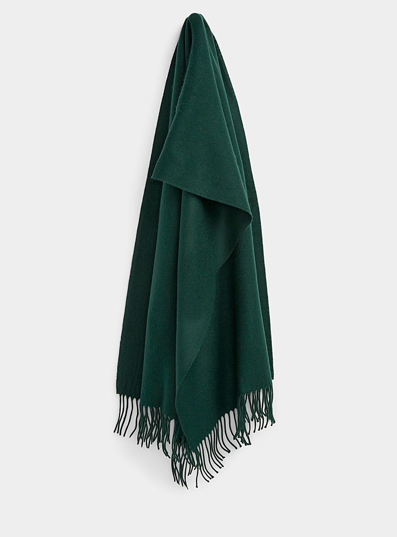 Le 31 Green Solid acrylic scarf for men