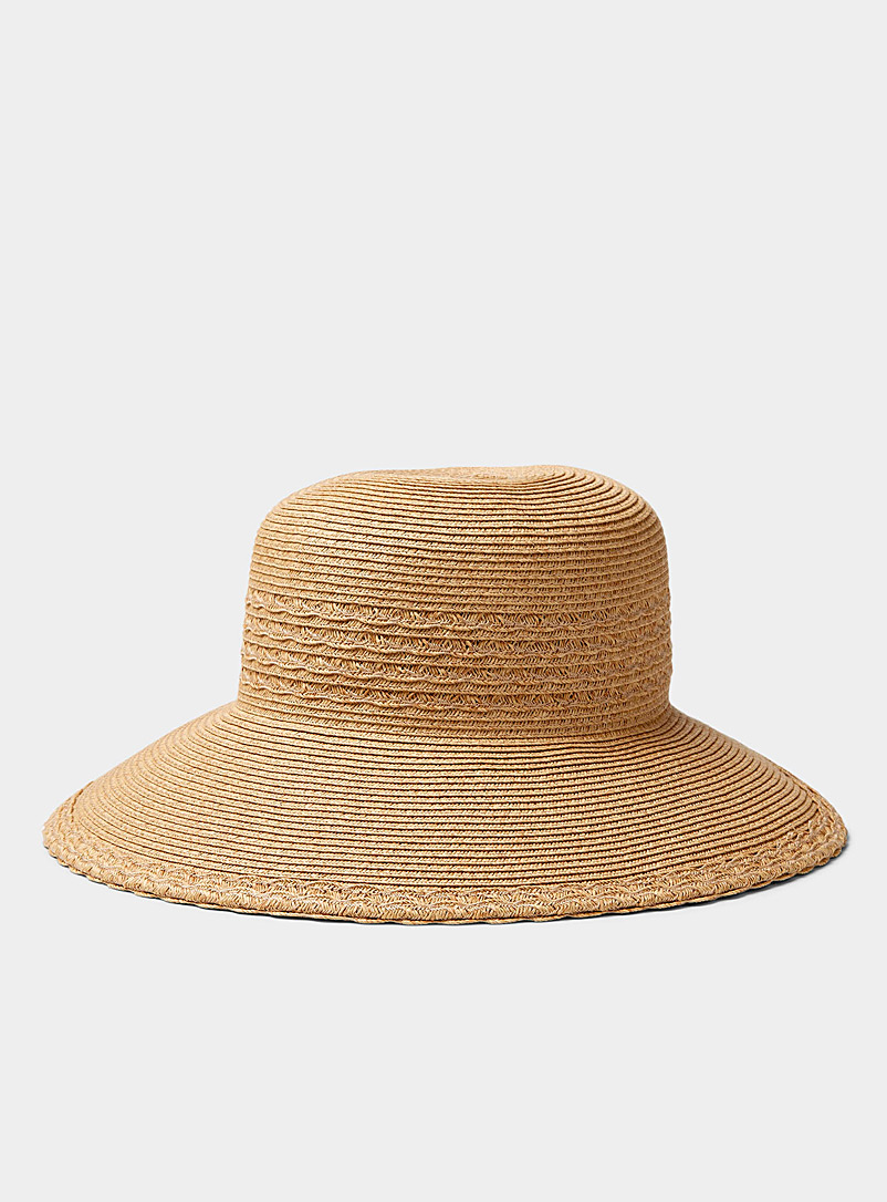 Simons Honey Open-brim straw hat for women