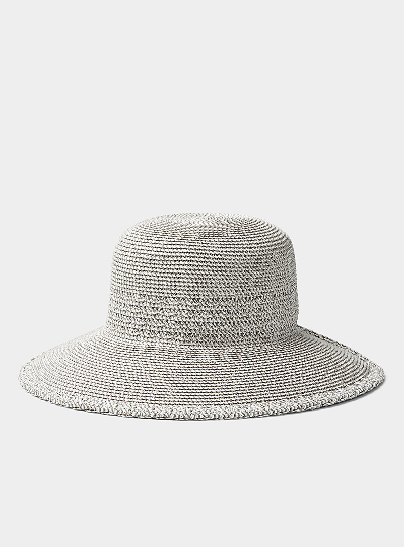 Simons Silver Open-brim straw hat for women