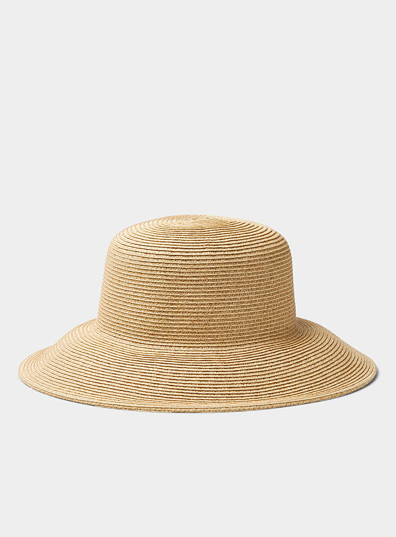 Simons Cream Beige Soft straw hat for women