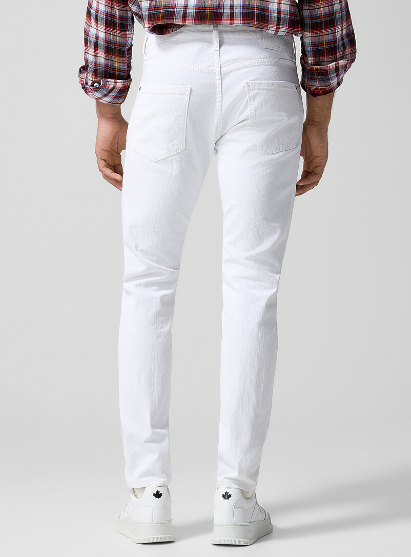 Dsquared2 White Teddy fitted white jean for men