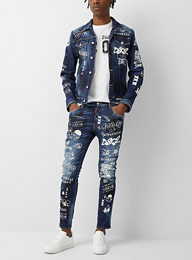 Graffiti denim jacket | Dsquared2 
