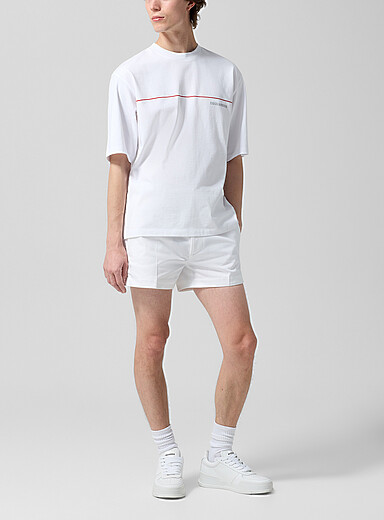 Dsquared2 White Pleated dress short for men