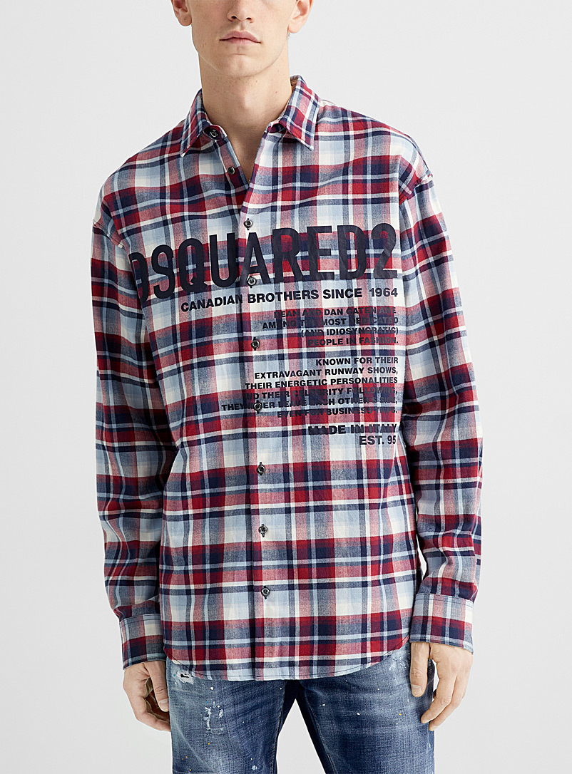 Dsquared2 Assorted Multi-checkered signature shirt for men