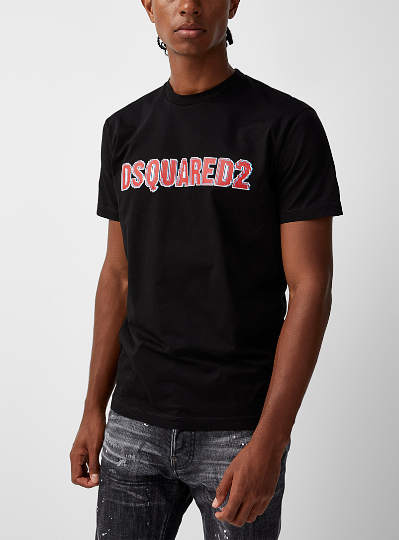Dsquared2 Black Video game signature T-shirt for men