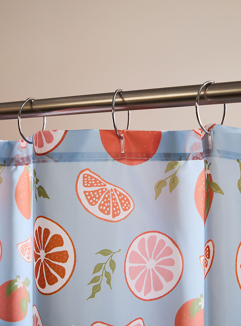 Simons Maison: Le rideau de douche pamplemousses Orange &agrave; motifs